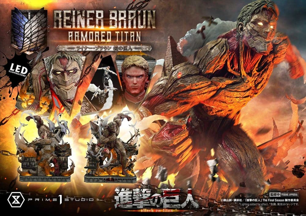 Ataque a los Titanes (TV animation) Ultimate Diorama Masterline Estatua Reiner Braun Armored Titan 75 cm