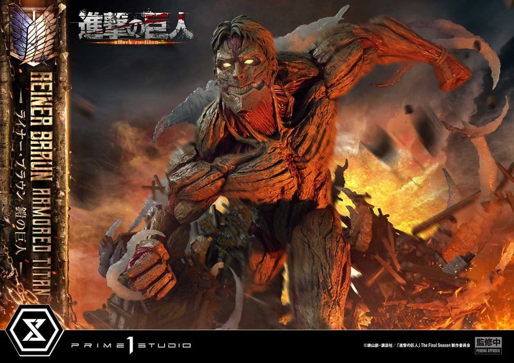 Ataque a los Titanes (TV animation) Ultimate Diorama Masterline Estatua Reiner Braun Armored Titan Bonus Version 75 cm