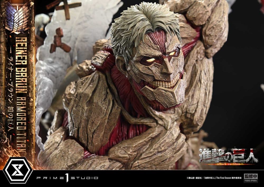 Ataque a los Titanes (TV animation) Ultimate Diorama Masterline Estatua Reiner Braun Armored Titan Bonus Version 75 cm