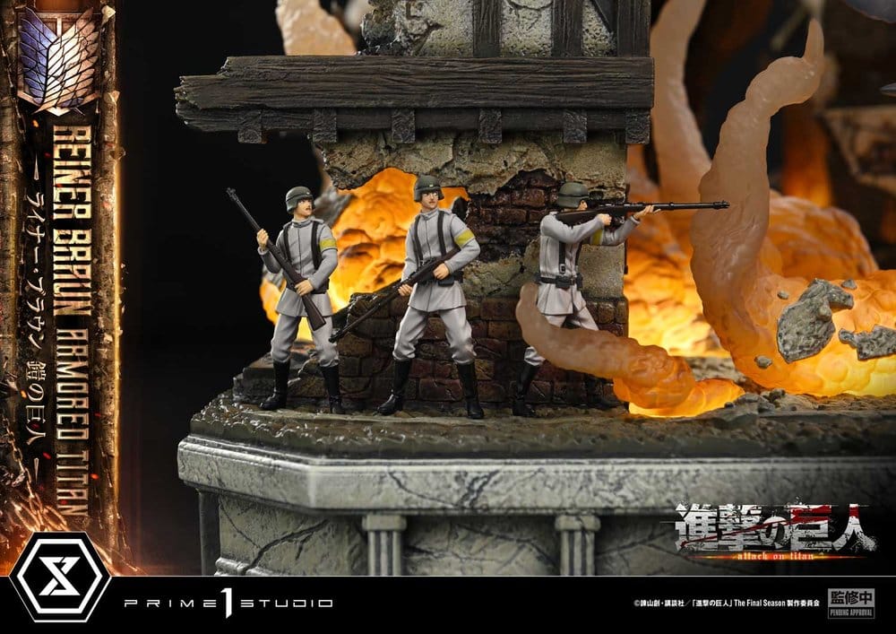 Ataque a los Titanes (TV animation) Ultimate Diorama Masterline Estatua Reiner Braun Armored Titan Bonus Version 75 cm