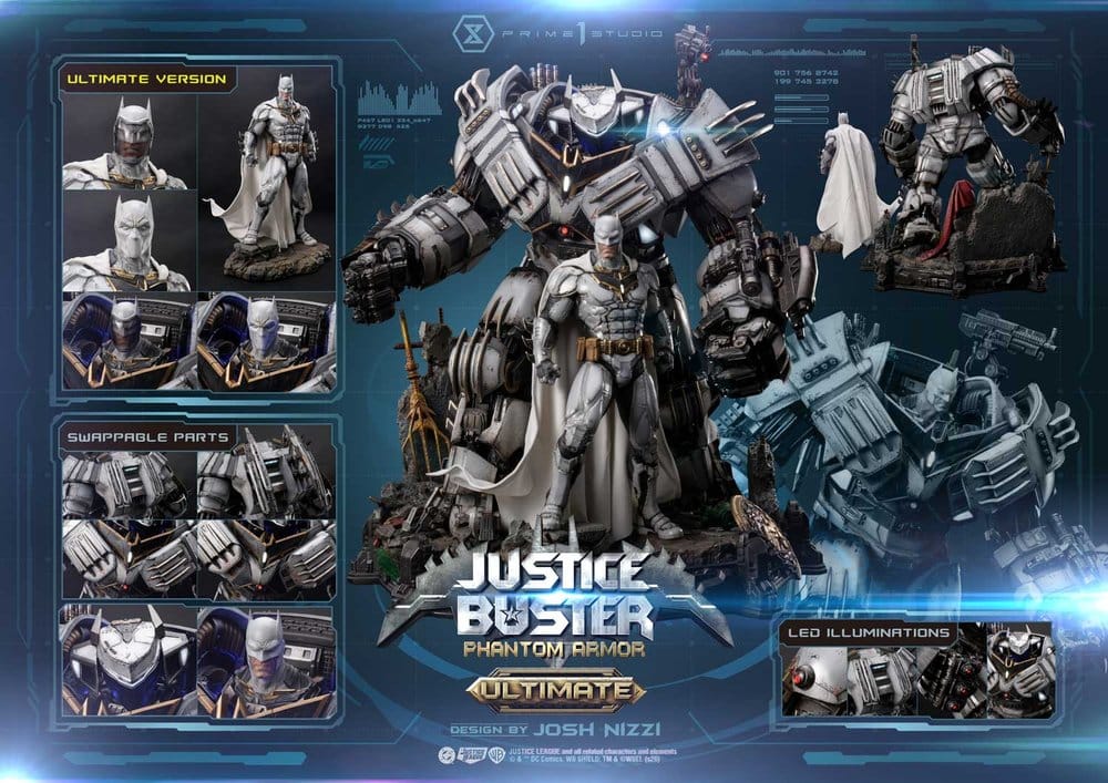 DC Comics Ultimate Museum Masterline Estatua Justice Buster: Phantom Armor (Design By Josh Nizzi) Ultimate Version 88 cm