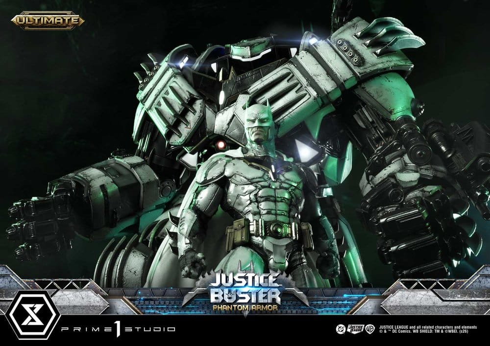 DC Comics Ultimate Museum Masterline Estatua Justice Buster: Phantom Armor (Design By Josh Nizzi) Ultimate Bonus Version 88 cm
