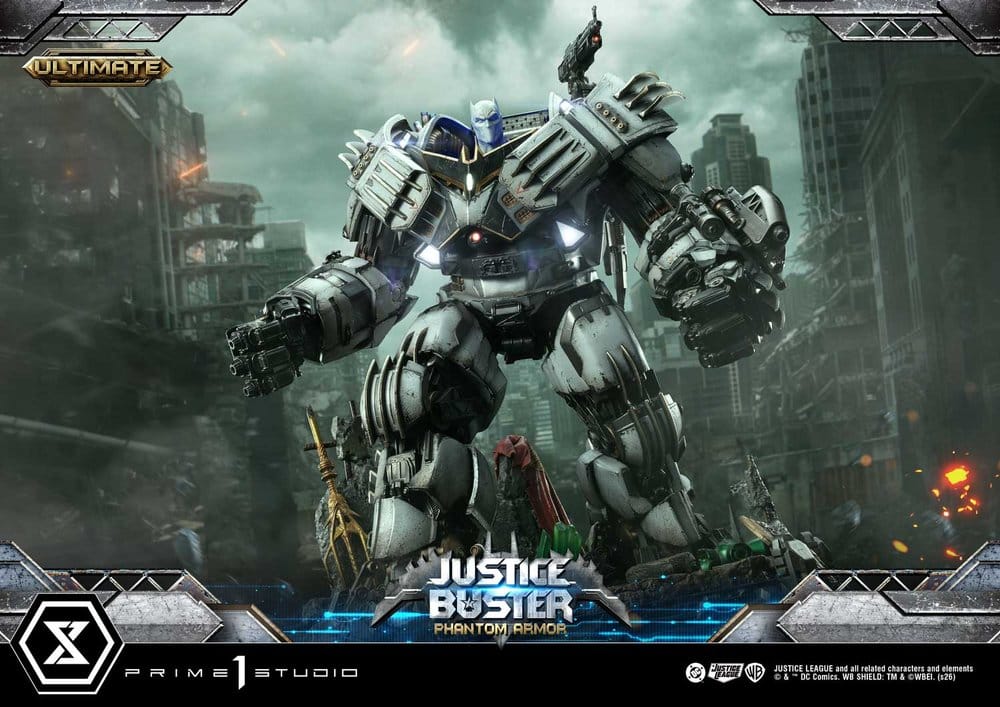 DC Comics Ultimate Museum Masterline Estatua Justice Buster: Phantom Armor (Design By Josh Nizzi) Ultimate Bonus Version 88 cm