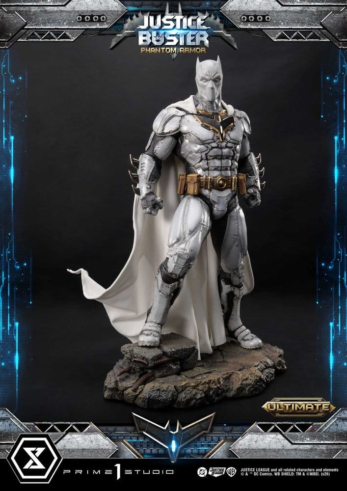 DC Comics Ultimate Museum Masterline Estatua Justice Buster: Phantom Armor (Design By Josh Nizzi) Ultimate Bonus Version 88 cm