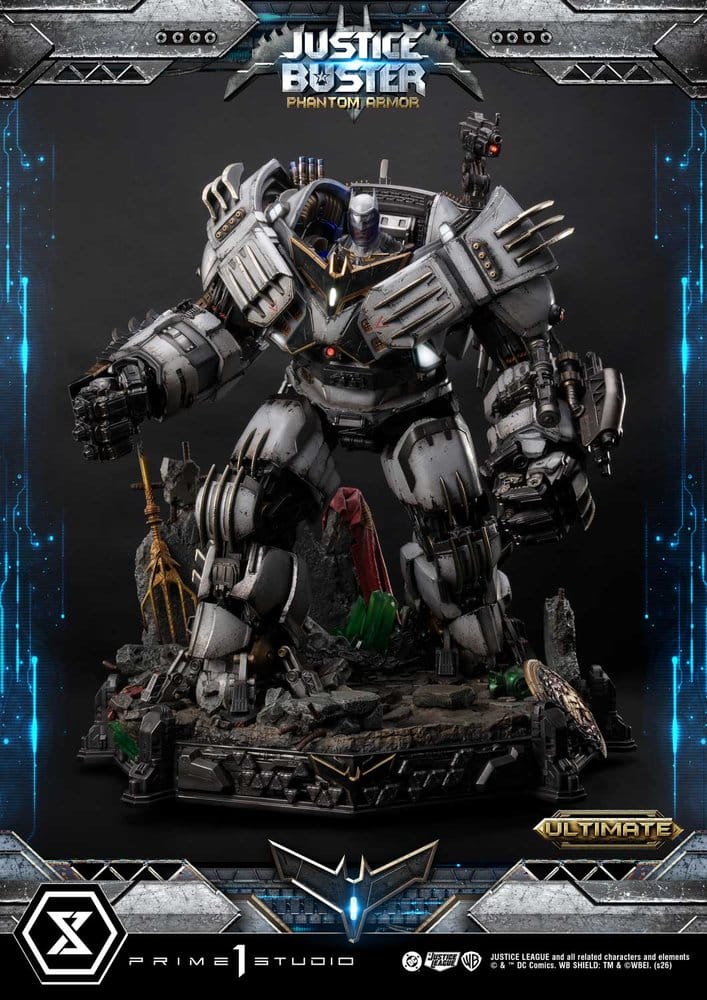 DC Comics Ultimate Museum Masterline Estatua Justice Buster: Phantom Armor (Design By Josh Nizzi) Ultimate Bonus Version 88 cm