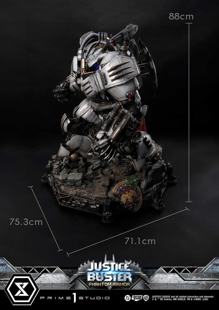 DC Comics Ultimate Museum Masterline Estatua Justice Buster: Phantom Armor (Design By Josh Nizzi) Ultimate Bonus Version 88 cm