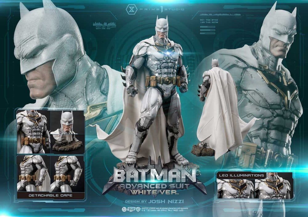 DC Comics Ultimate Museum Masterline Estatua Batman Advanced Suit White Version (Design By Josh Nizzi) 51 cm