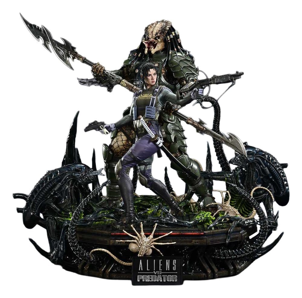Aliens vs. Predator (Comic) Ultimate Premium Masterline Statue 1/4 Machiko & Broken Tusk Predator 79 cm Frikytopia