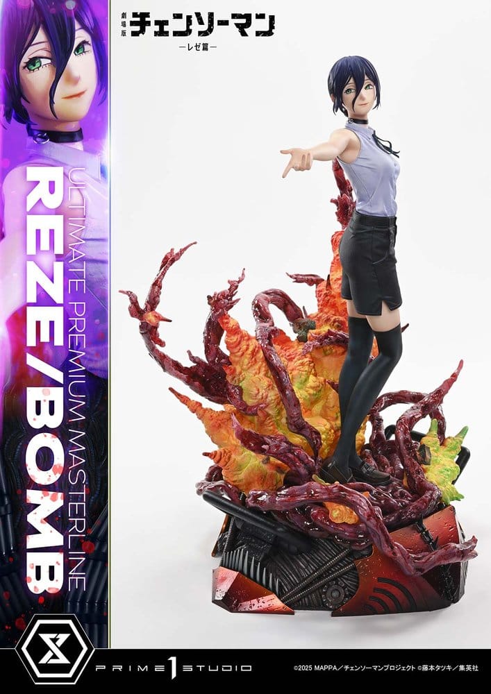 Chainsaw Man Ultimate Premium Masterline Series Estatua 1/4 The Movie: Reze Arc REZE/BOMB 56 cm