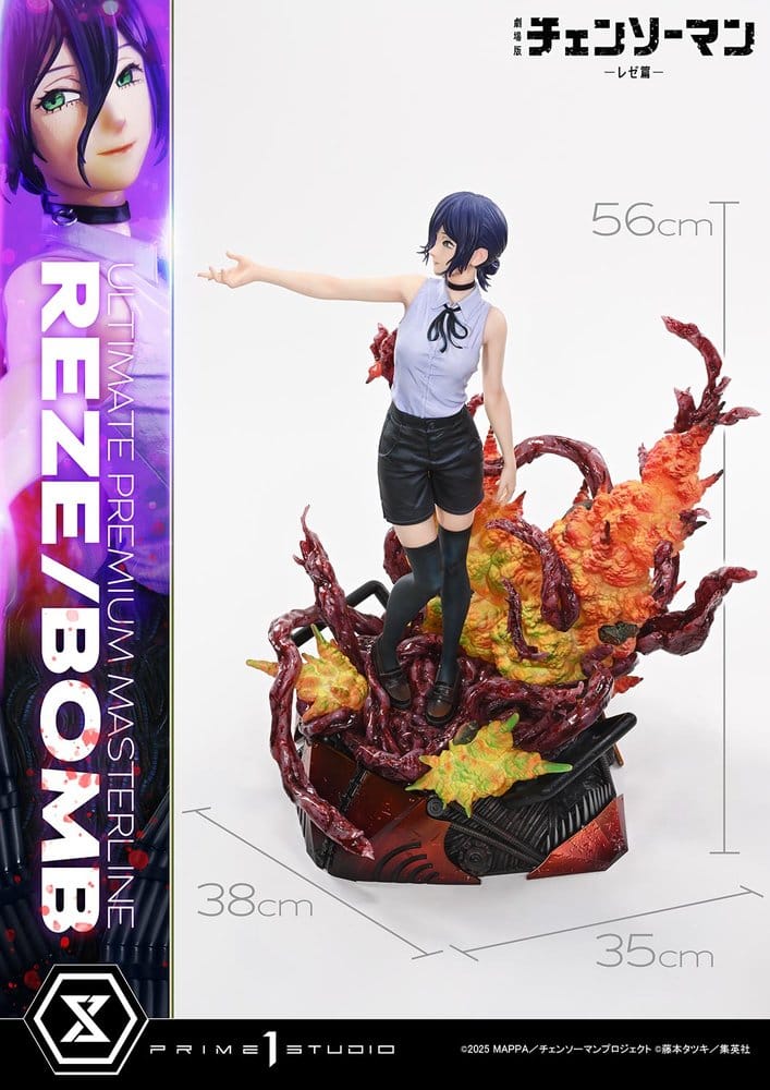 Chainsaw Man Ultimate Premium Masterline Series Estatua 1/4 The Movie: Reze Arc REZE/BOMB 56 cm