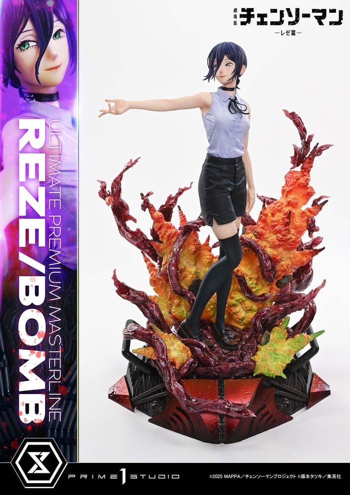 Chainsaw Man Ultimate Premium Masterline Series Estatua 1/4 REZE/BOMB Deluxe Version 56 cm