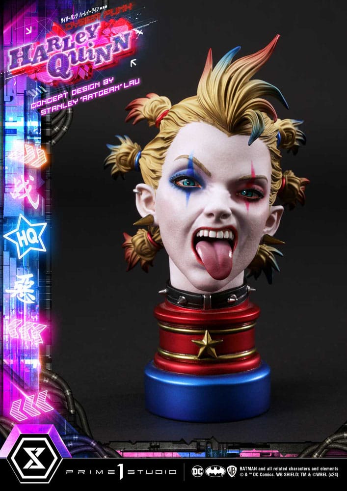 Batman Estatua Ultimate Premium Masterline Series Cyberpunk Harley Quinn Deluxe Bonus Version 60 cm