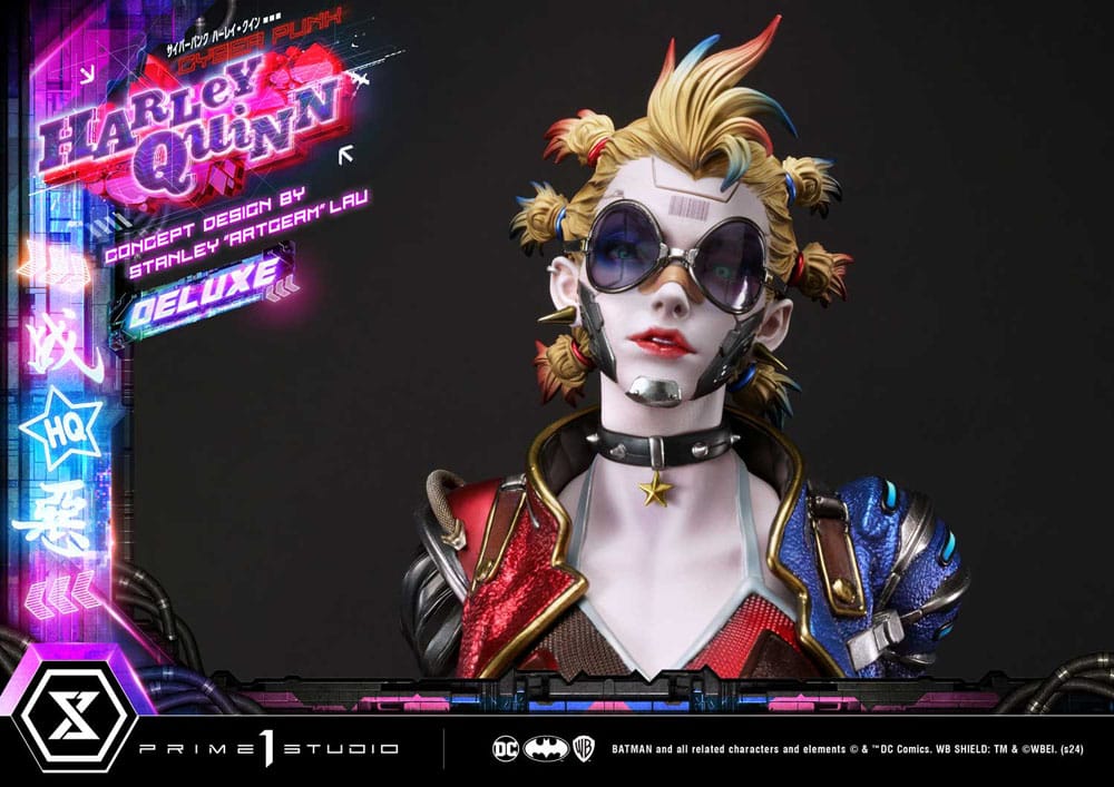 Batman Estatua Ultimate Premium Masterline Series Cyberpunk Harley Quinn Deluxe Bonus Version 60 cm