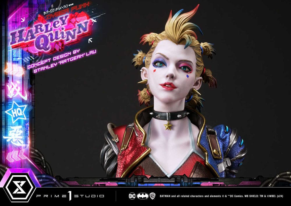 Batman Estatua Ultimate Premium Masterline Series Cyberpunk Harley Quinn Deluxe Bonus Version 60 cm