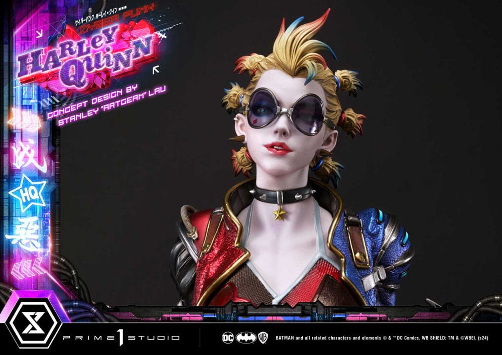 Batman Estatua Ultimate Premium Masterline Series Cyberpunk Harley Quinn Deluxe Bonus Version 60 cm