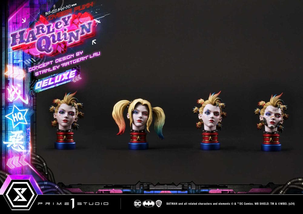 Batman Estatua Ultimate Premium Masterline Series Cyberpunk Harley Quinn Deluxe Bonus Version 60 cm