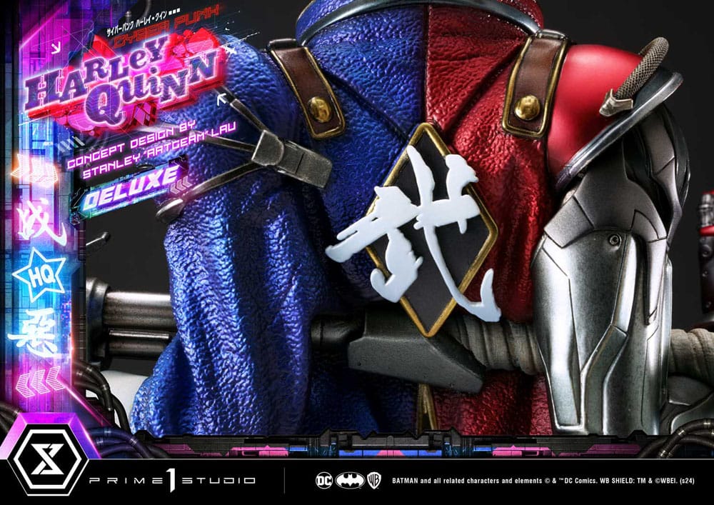 Batman Estatua Ultimate Premium Masterline Series Cyberpunk Harley Quinn Deluxe Bonus Version 60 cm