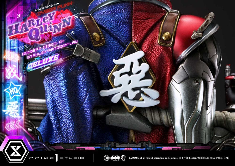 Batman Estatua Ultimate Premium Masterline Series Cyberpunk Harley Quinn Deluxe Bonus Version 60 cm