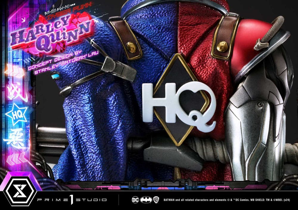 Batman Estatua Ultimate Premium Masterline Series Cyberpunk Harley Quinn Deluxe Bonus Version 60 cm