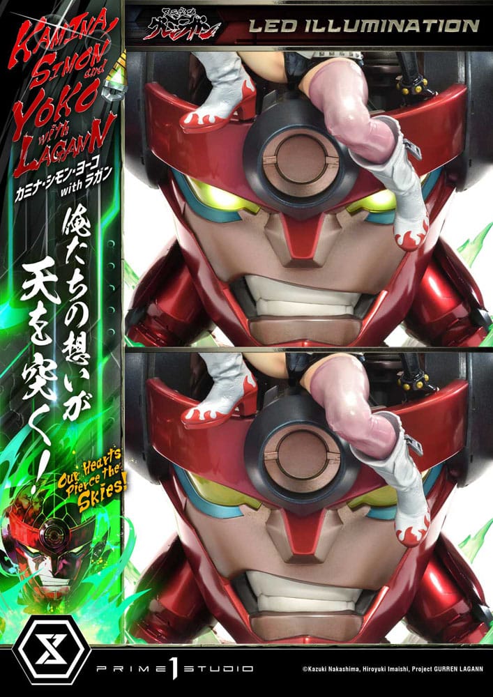 Gurren Lagann Estatua Ultimate Premium Masterline Series 1/4 Kamina, Simon & Yoko with Lagann Deluxe Bonus Version 97 cm