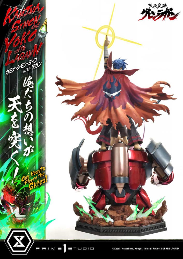 Gurren Lagann Estatua Ultimate Premium Masterline Series 1/4 Kamina, Simon & Yoko with Lagann Deluxe Bonus Version 97 cm