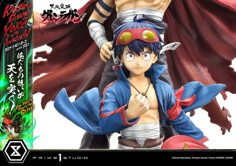 Gurren Lagann Estatua Ultimate Premium Masterline Series 1/4 Kamina, Simon & Yoko with Lagann Deluxe Bonus Version 97 cm