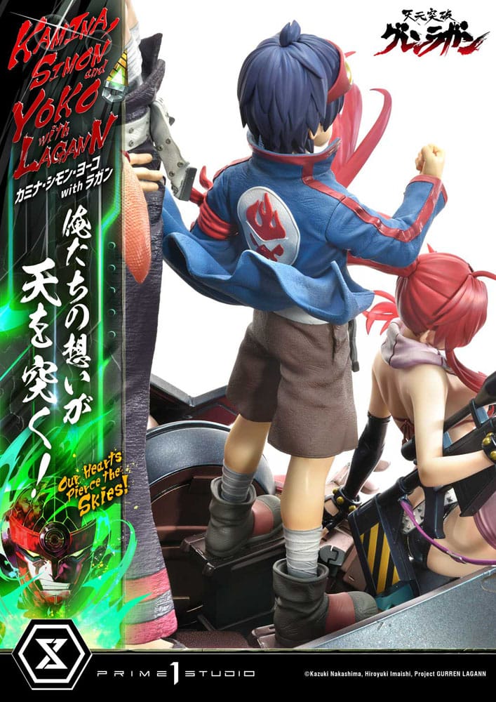 Gurren Lagann Estatua Ultimate Premium Masterline Series 1/4 Kamina, Simon & Yoko with Lagann Deluxe Bonus Version 97 cm