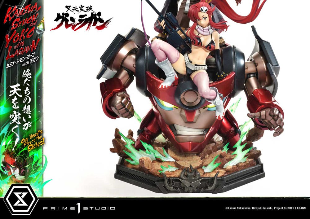 Gurren Lagann Estatua Ultimate Premium Masterline Series 1/4 Kamina, Simon & Yoko with Lagann Deluxe Bonus Version 97 cm