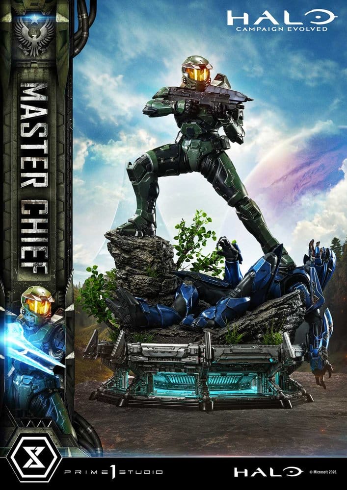 Halo Ultimate Premium Masterline Series Estatua 1/4 Campaign Evolved Master Chief Bonus Version 78 cm