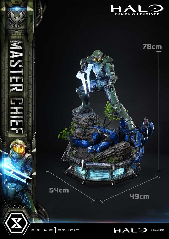 Halo Ultimate Premium Masterline Series Estatua 1/4 Campaign Evolved Master Chief Bonus Version 78 cm