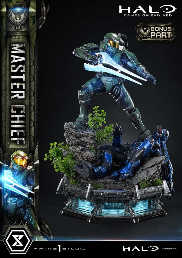 Halo Ultimate Premium Masterline Series Estatua 1/4 Campaign Evolved Master Chief Bonus Version 78 cm