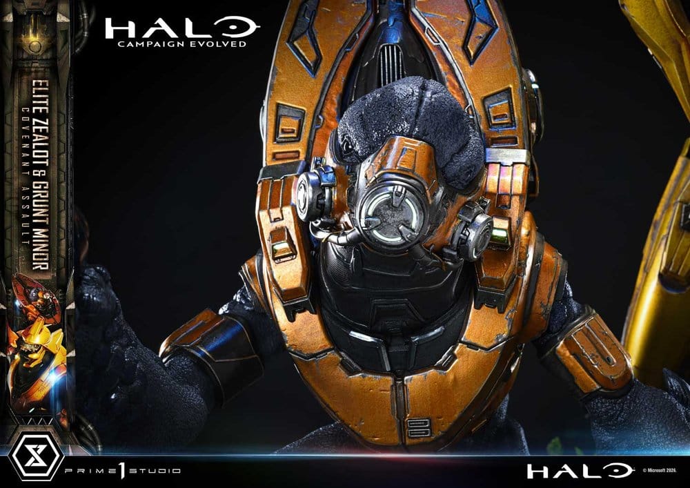 Halo: Campaign Evolved Ultimate Premium Masterline Series Estatua 1/4 Elite Zealot & Grunt Minor: Covenant Assault 81 cm