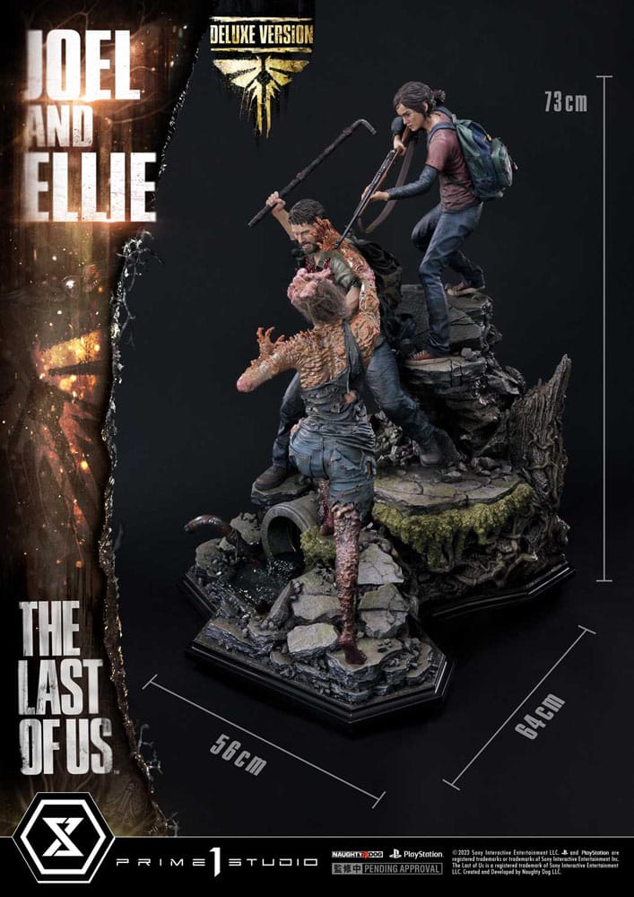 The Last of Us Part I Estatua Ultimate Premium Masterline Series Joel & Ellie Deluxe Bonus Version (The Last of Us Part I) 73 cm