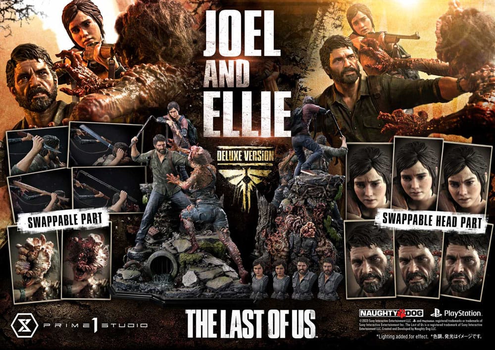 The Last of Us Part I Estatua Ultimate Premium Masterline Series Joel & Ellie Deluxe Bonus Version (The Last of Us Part I) 73 cm