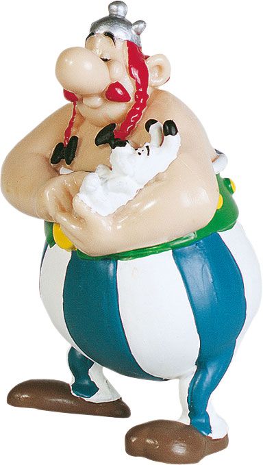 Astérix el Galo Minifigura Obelix con Idefix 8 cm