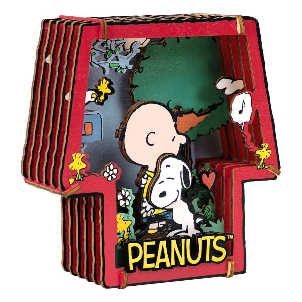 Peanuts Puremind Maqueta Wooden Theater Healing Hug Frikytopia