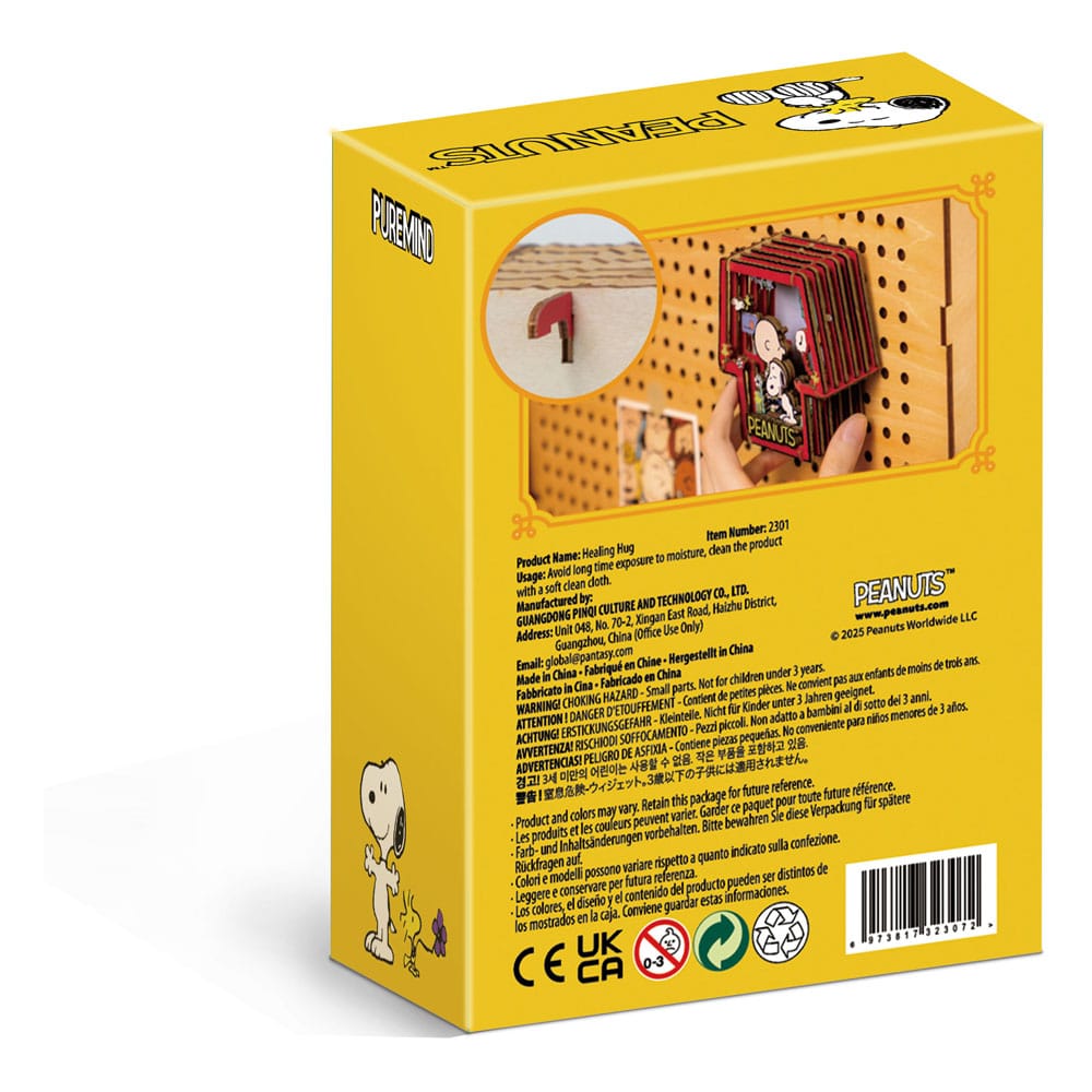Peanuts Puremind Maqueta Wooden Theater Healing Hug