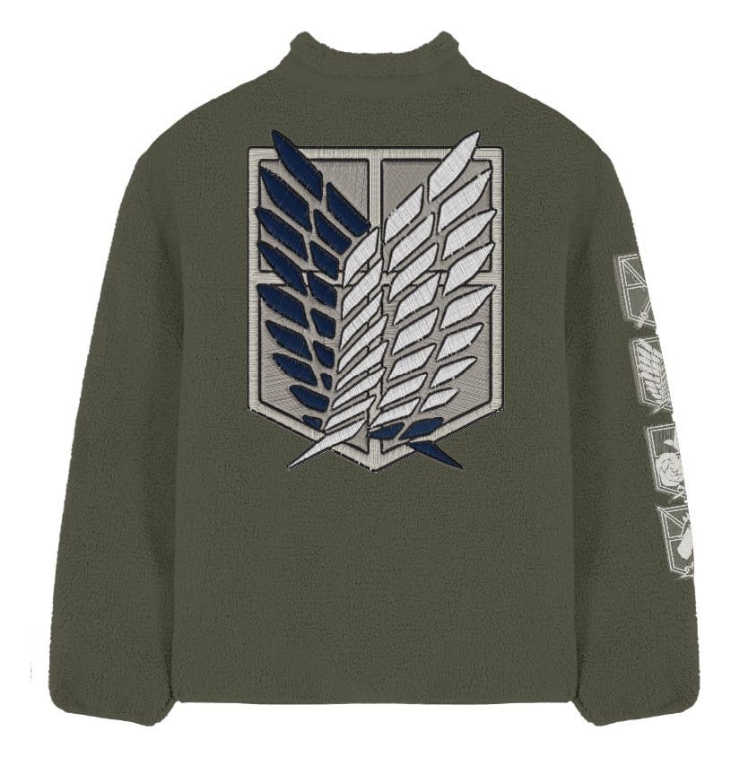 Ataque a los Titanes Chaqueta Sherpa Logo Talla M Frikytopia