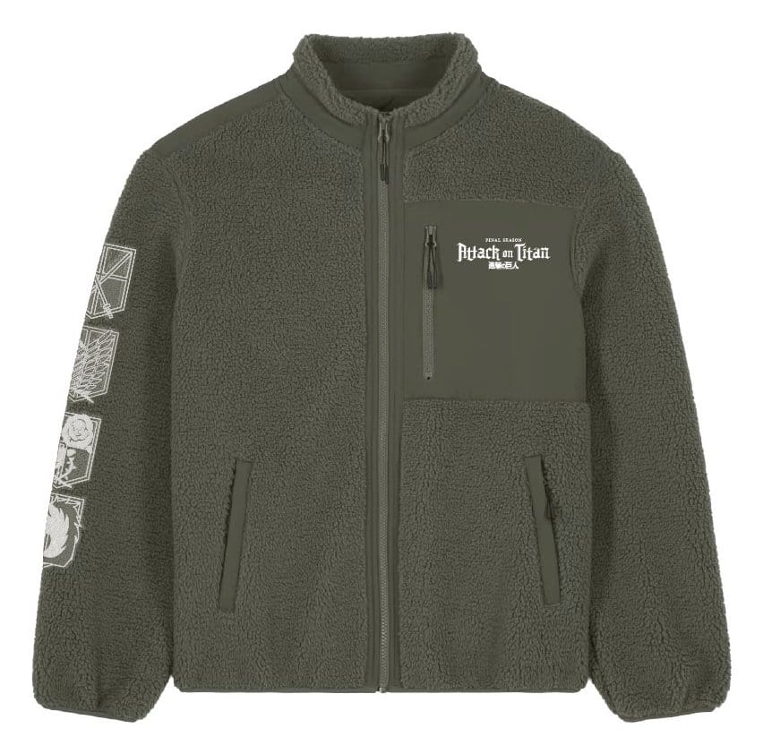 Ataque a los Titanes Chaqueta Sherpa Logo Talla S