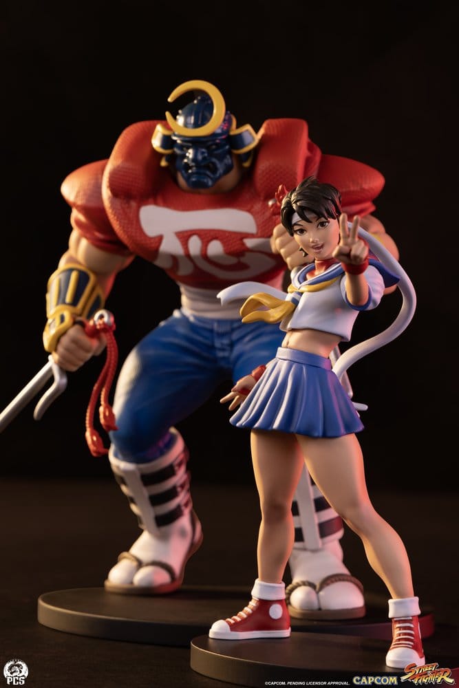 Street Fighter Street Jam Estatuas 1/10 Sakura & Sodom 22 cm