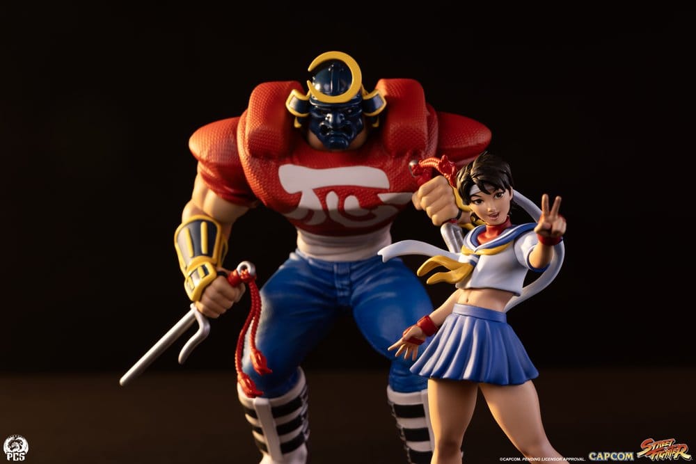 Street Fighter Street Jam Estatuas 1/10 Sakura & Sodom 22 cm