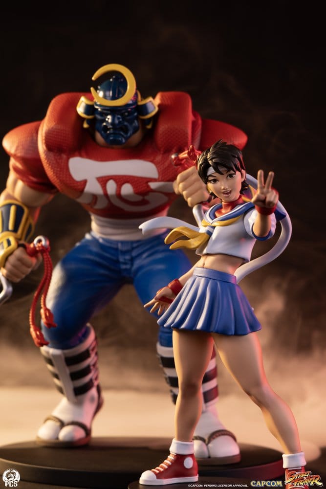 Street Fighter Street Jam Estatuas 1/10 Sakura & Sodom 22 cm