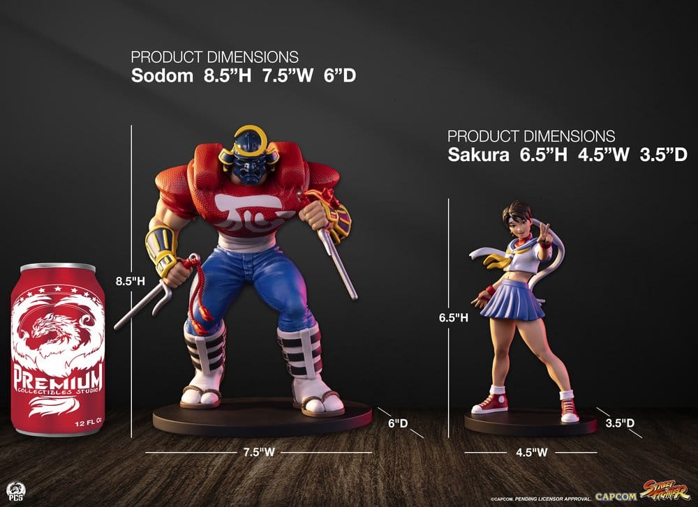 Street Fighter Street Jam Estatuas 1/10 Sakura & Sodom 22 cm