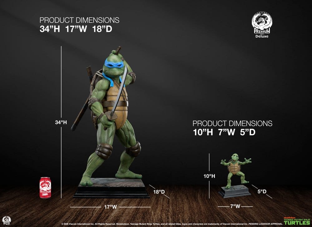 Tortugas Ninja Estatua 1/2 Leonardo Deluxe Edition 86 cm