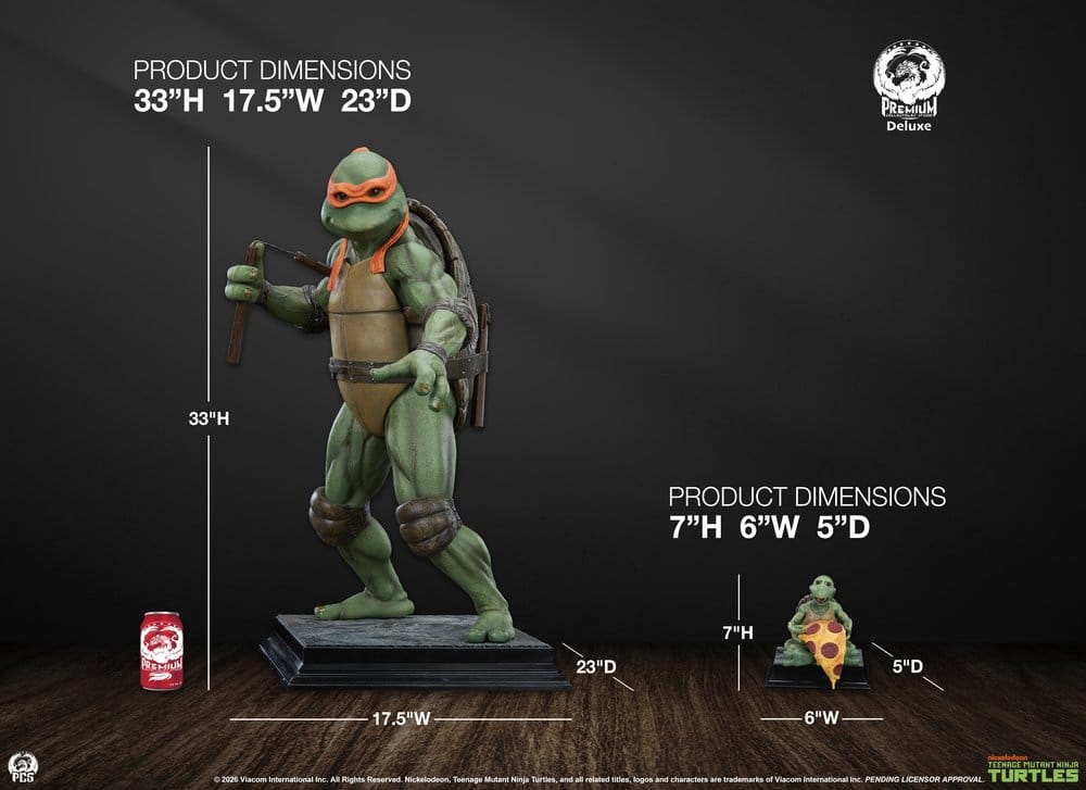 Tortugas Ninja Estatua 1/2 Michelangelo Deluxe Edition 84 cm