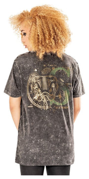 Harry Potter Camiseta Slytherin Acid Wash Talla M