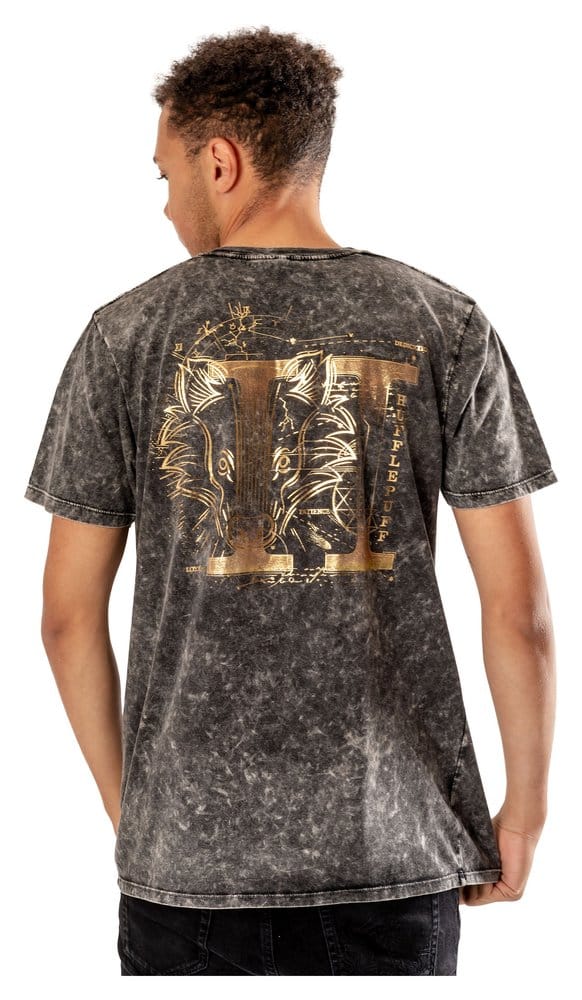 Harry Potter Camiseta Hufflepuff Acid Wash Talla XXL