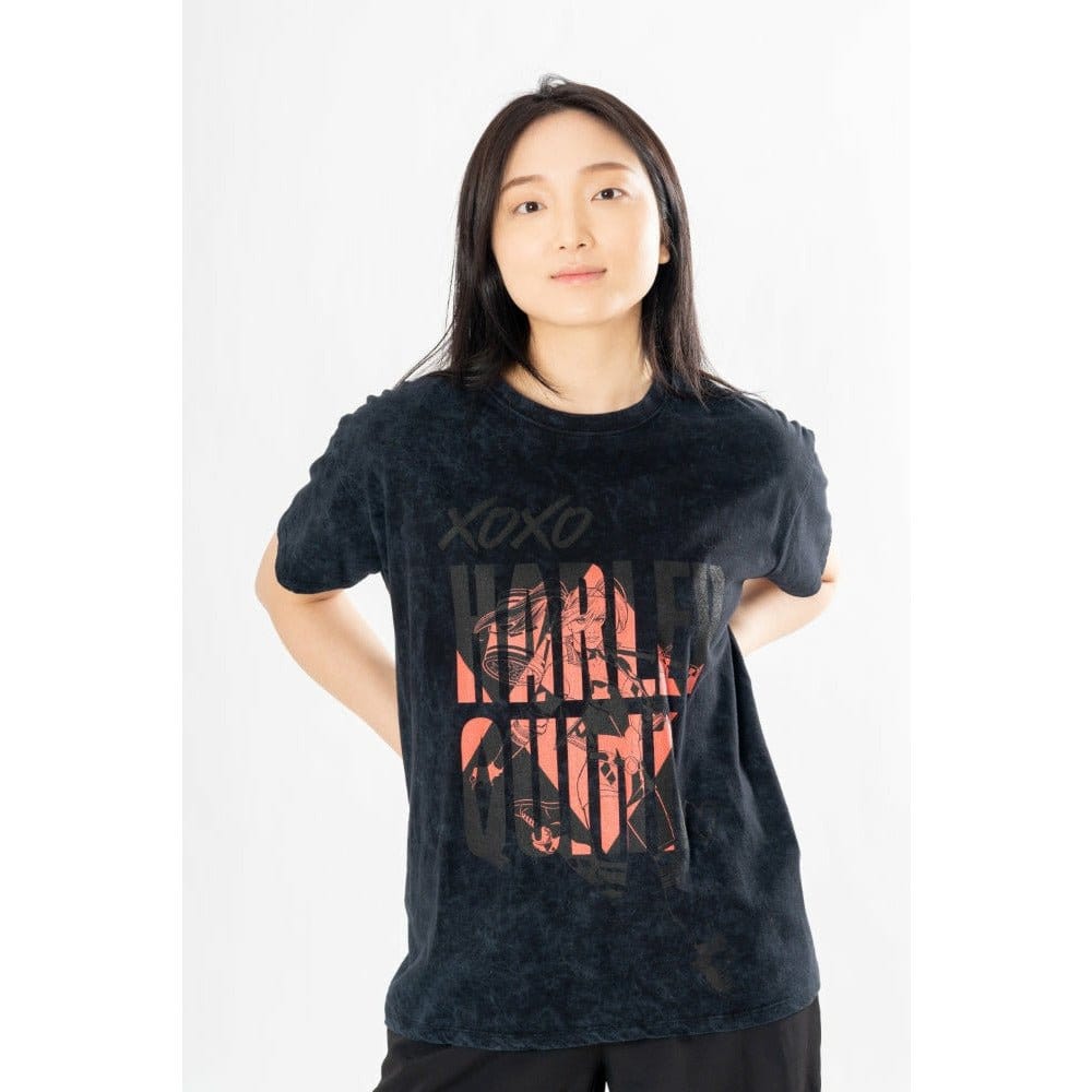 DC Comics Camiseta Harley Quinn Acid Wash Xoxo Talla L