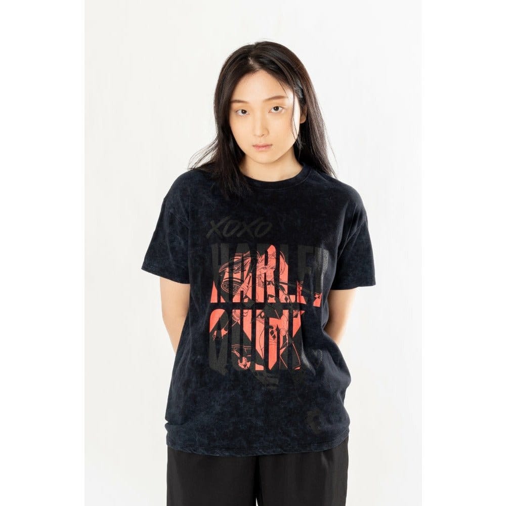 DC Comics Camiseta Harley Quinn Acid Wash Xoxo Talla XL