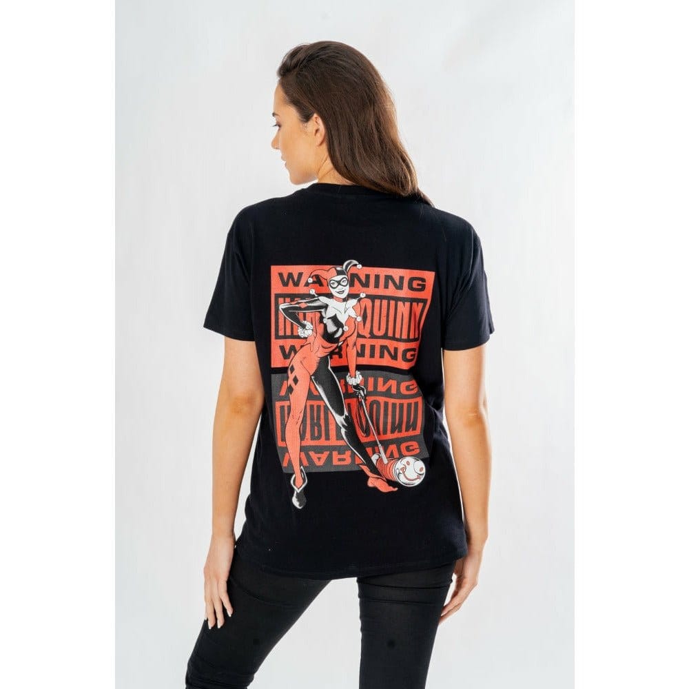 DC Comics Camiseta Harley Quinn Front Back Warning Talla XL